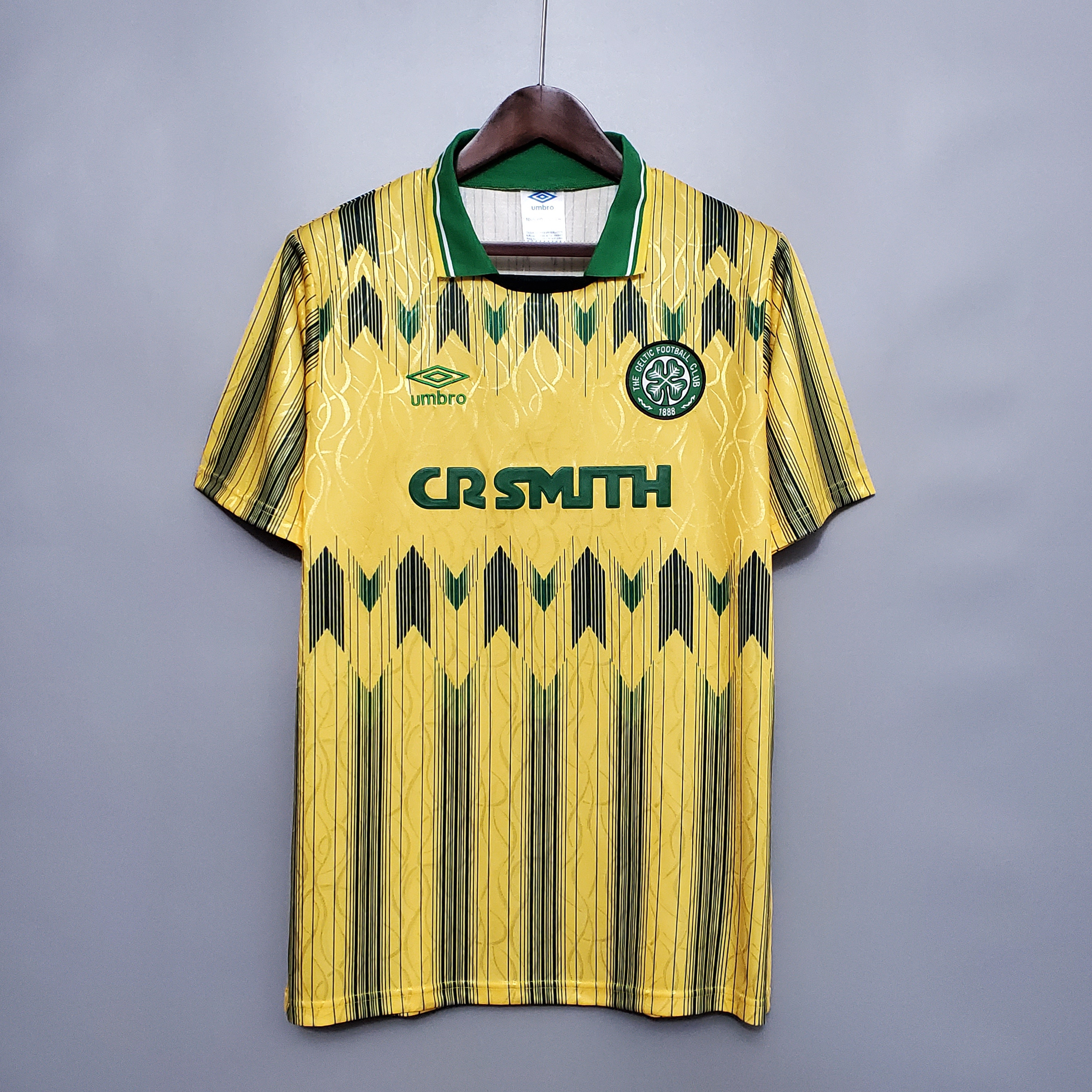 AAA Quality Celtic 89/91 Away Yellow Soccer Jersey